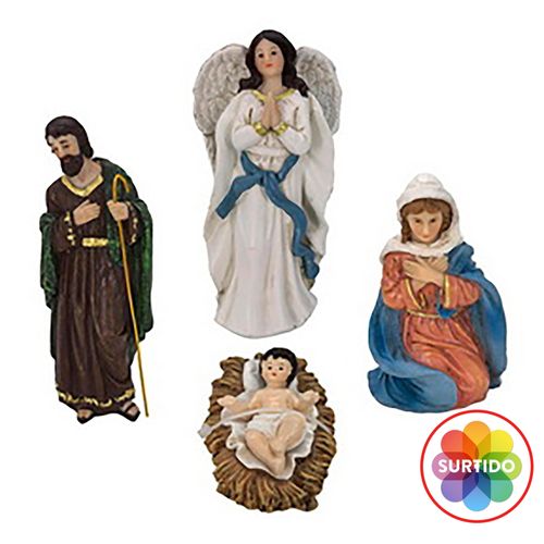 Adorno Holiday Time para nacimiento diseño jesús maría josé ó angel