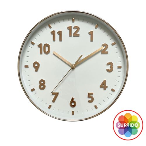 Hs Reloj Pared 30Cm Beige