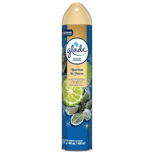 Aromatizante Glade Edicion Limitada Aerosol Sueños de Nieve - 400 ml