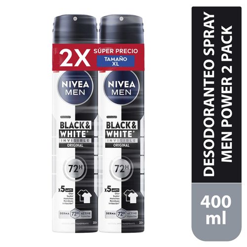 Deo Nivea Spray Bw Power Ml  2pk400ml