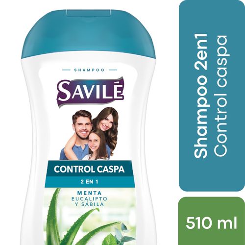 Shampoo Savilé Eucalipto Y Sábila Anticaspa 2 En 1 - 530 ml