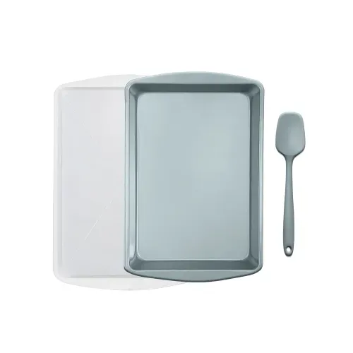 Set Molde Mainstays metálico para horneado con tapa