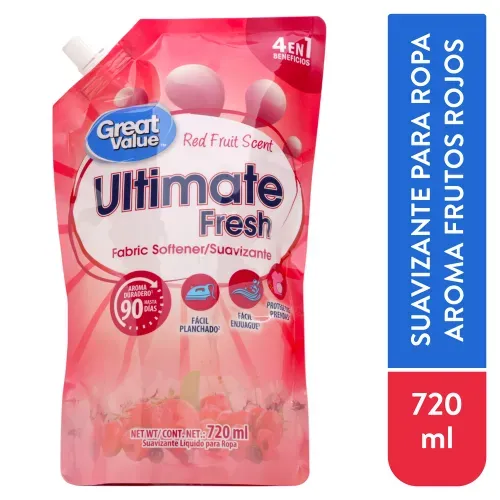 Suavizante Great Value Avanzado Aroma Frutos Rojos - 720 ml