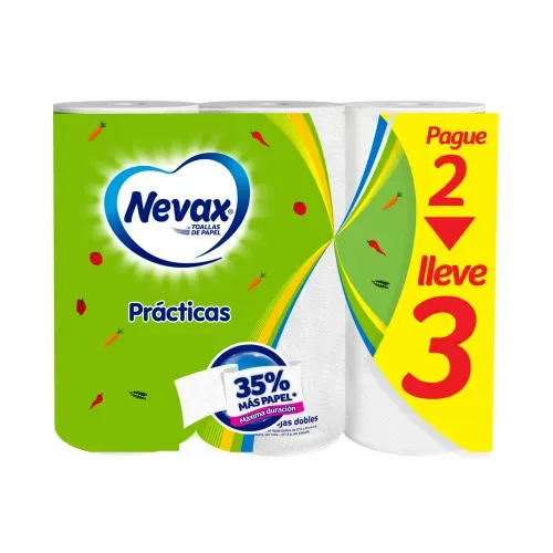 Toallas de papel Nevax practicas - Pague 2 Lleve 3