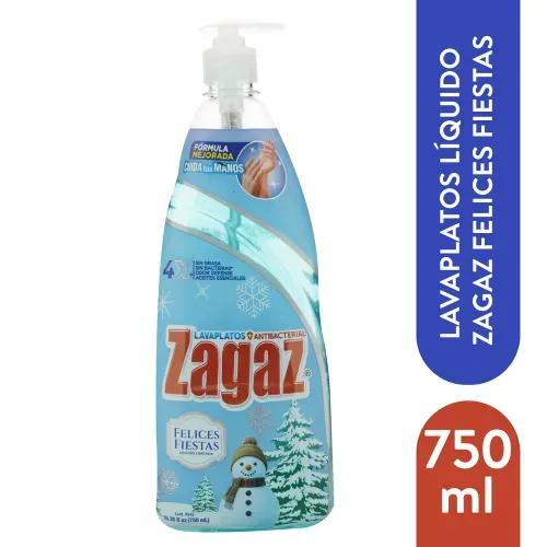 Lavaplato Líquido Zagaz Felices Fiestas - 750 ml