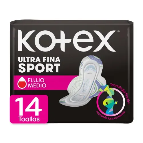 Toallas Femeninas Kotex Sport - 14 Unidades