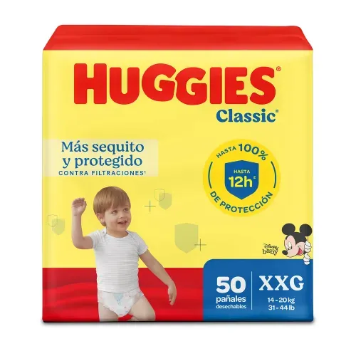 Pañales Huggies Classic 5/XXG - 50 Unidades