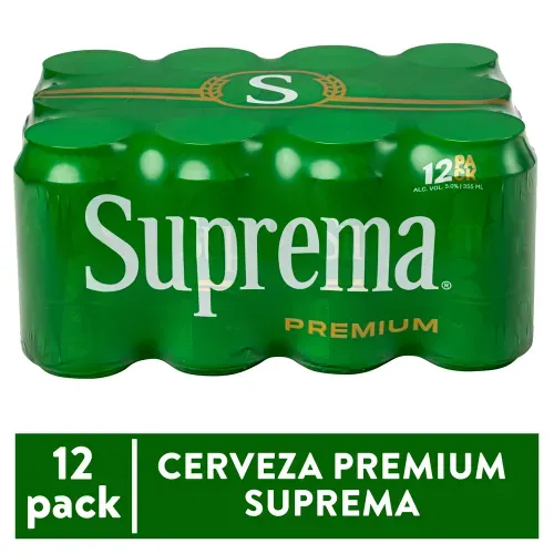 12 Pack De Cerveza Suprema En Lata - 355 ml