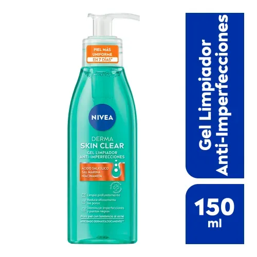 Crema Facial Nivea Gel Limpiado Nivea Derma Skin Aip 150 ml