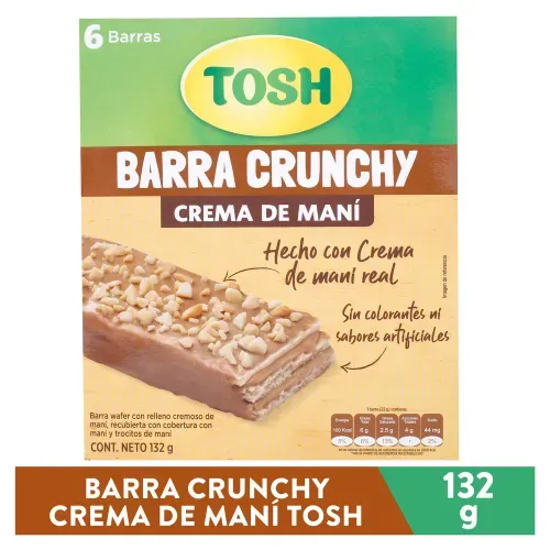 Barra Tosh Crema De Mani Cruncgy 132 g
