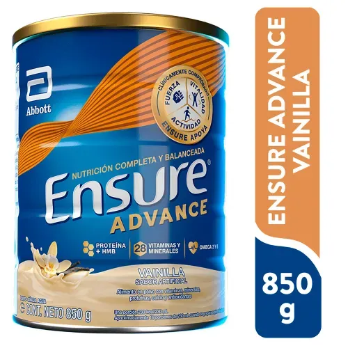 Fórmula Nutricional Ensure Advance Vainilla - 850 g