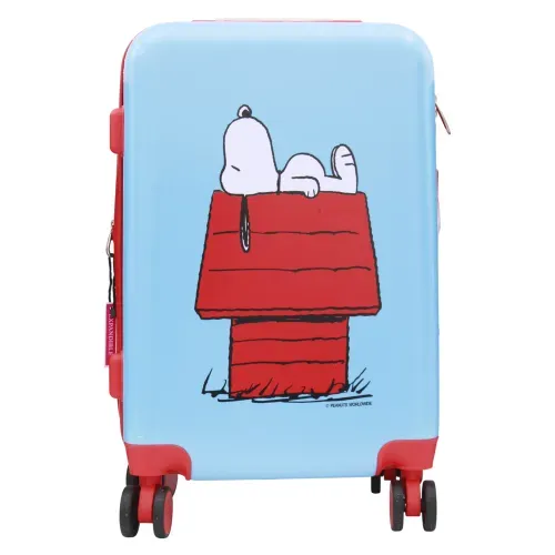 Maleta Peanuts estilo carry on con diseño de snoopy