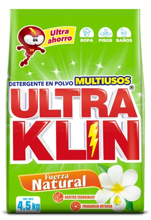 Detergente en Polvo Ultraklin Fuerza Natural - 4500g
