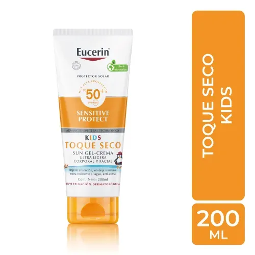 Protector solar Eucerin kids toque seco - 200 ml