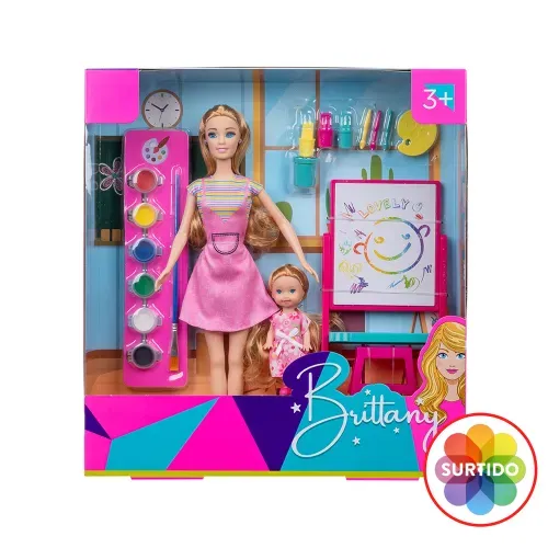 Muñeca Brittany maestra y estudiante con accesorios