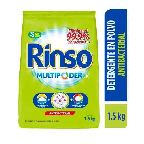 Detergente en polvo Rinso Antibacterial 1.5  kg