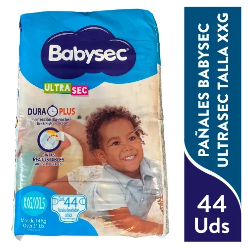 Pañal Marca Babysec Ultra Talla Xxg - 44 unidades