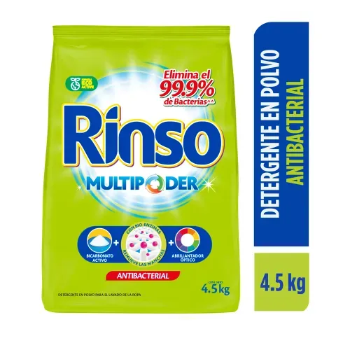 Detergente en Polvo Rinso MultiPoder Antibacterial-4.5 kg