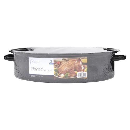 Asador Mainstays ovalado acero esmaltad 18 Pulgadas