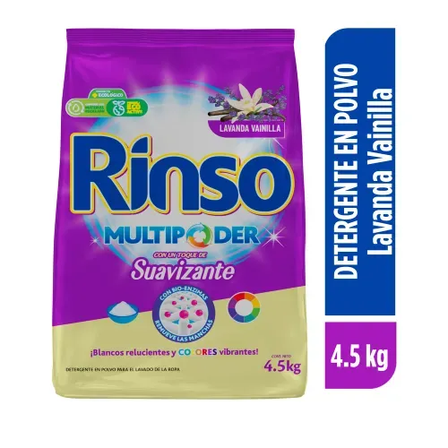 Detergente Rinso Vainilla Suave - 4.5 kg