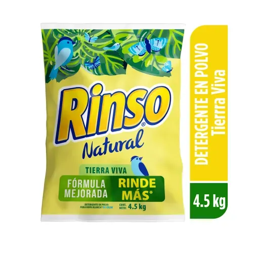 Detergente en polvo Rinso Natural Tierra Viva - 4.5 kg