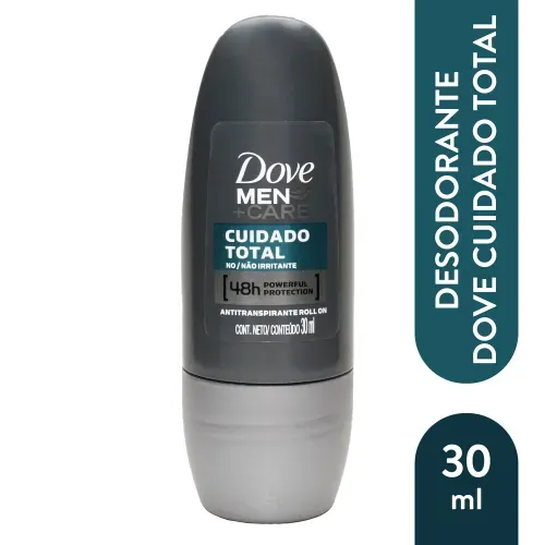 Desodorante Dove Roll on Cuidado Total- 30 ml