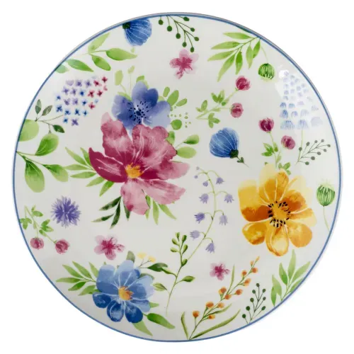 Plato Mainstays pastelero porcelana diseño floral