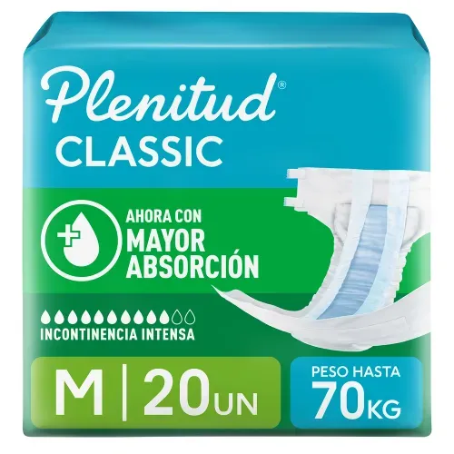 Pañales para Adultos Plenitud Classic M - 20 Unidades