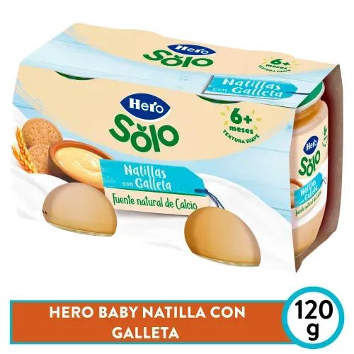 Merienda Hero Baby Natilla con Galleta - 120 g