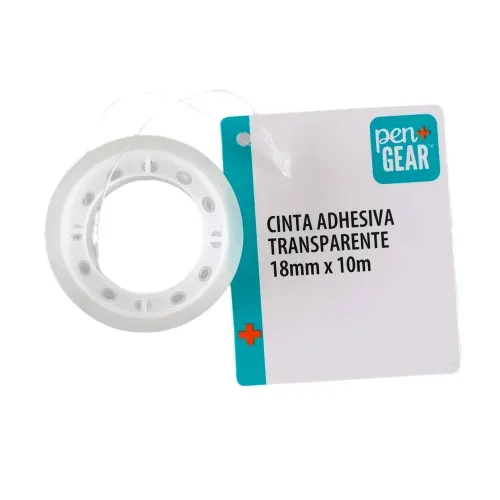 Cinta adhesiva Pen Gear, transparente -18 mm x 10m