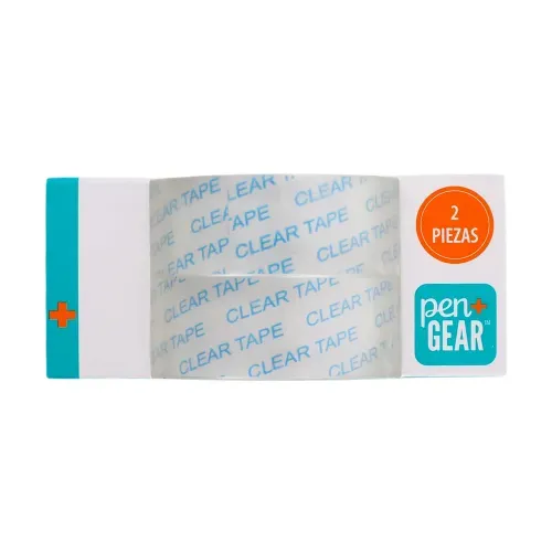 Cinta adhesiva Pen Gear, transparente -2 pzas/18 mm x 33m