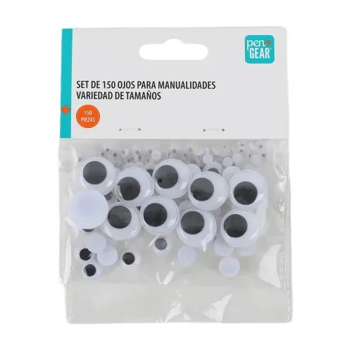 Ojos para manualidades Pen Gear, variedad de tamaños -150 uds