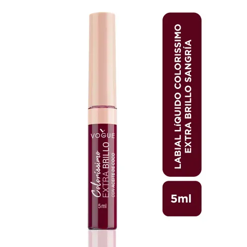 Labial Líquido Vogue Colorissimo Extra Brillo Sangria X 5 Ml