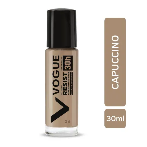 Base De Maquillaje Líquida Vogue Resist Capuccino 12 30H 30Ml