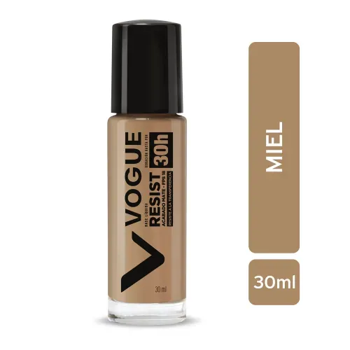 Base De Maquillaje Líquida Vogue Resist Miel 15 30H 30Ml