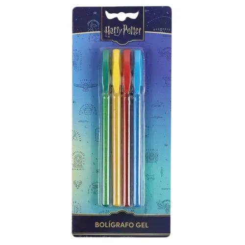 Bolígrafos Harry Potter, de gel -4 pzas