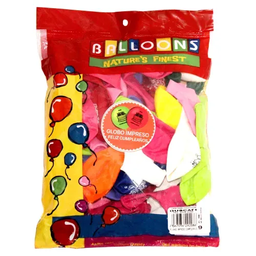 Globo No9 Impreso Cumpleanos 50U