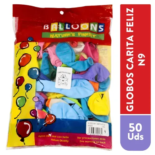 Globo Impreso Carita No9 50U