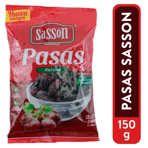 Pasas Empacadas En Bolsa Sasson - 150 g