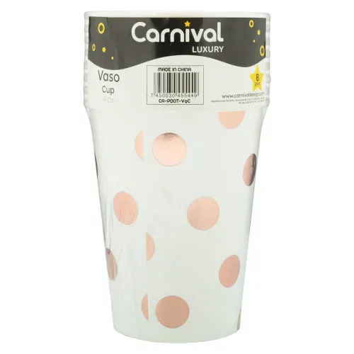 Vaso Carnival Rayas Punt Rosegold 281 ml