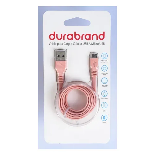 Durabrand Cable Usb 3 Pies Rosado