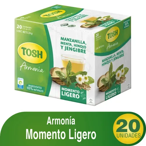 Infusión Tosh Manzanilla, menta, hinojo y jengibre - 24 g