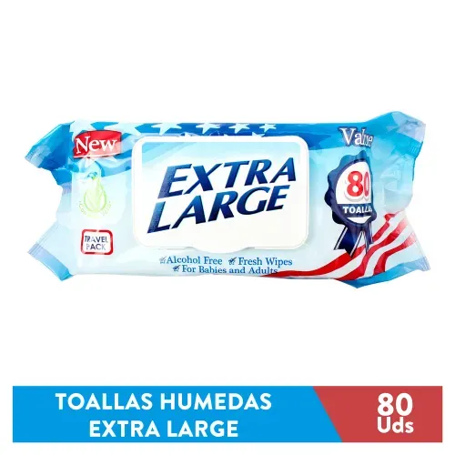 Toalla Humeda Extra Large 80 Unidad