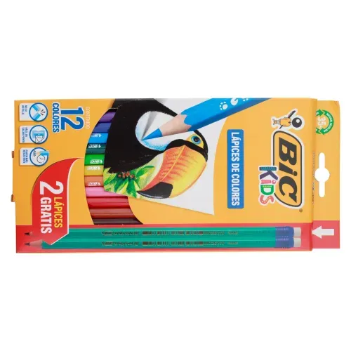 Lapices De Color Bic 12 Unidades