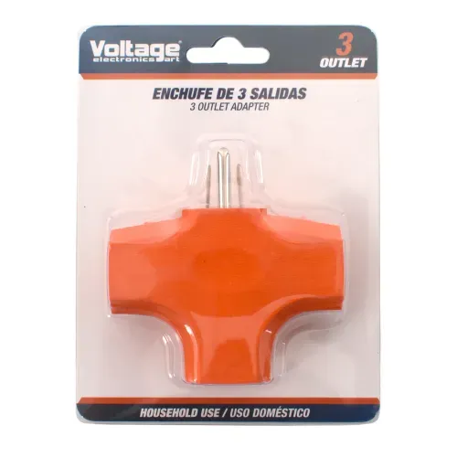 Adaptador Polarizado 3 Entradas Naranja