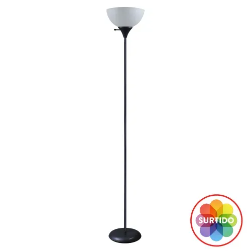 Ms Lampara De Pie 180cm Negra O Gris
