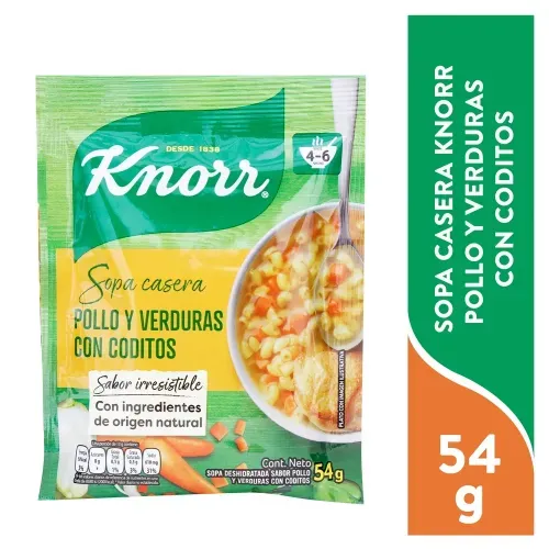 Sopa Verduras Y Cod Knorr 54gr