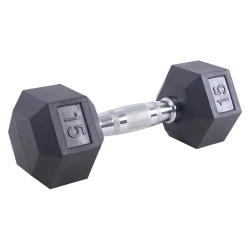 Mancuerna de hule Athletic Works - 15 lb