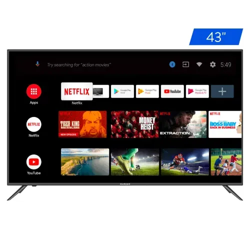 Pantalla Durabrand Led Smart Tv 4K- 43 in (1 in = 2.54 cm)