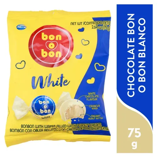 Chocolate Bon o Bon Arcor blanco - 75 g